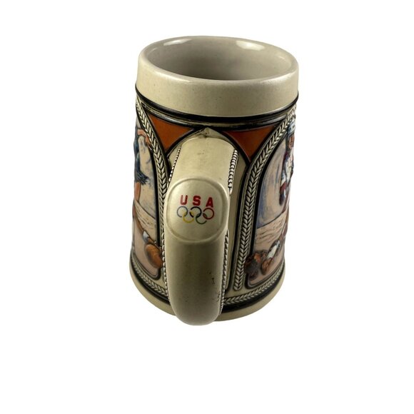 Budweiser 1992 US Olympic Team Beer Stein Mug Collectible Tankard Vintage u - Picture 3 of 9